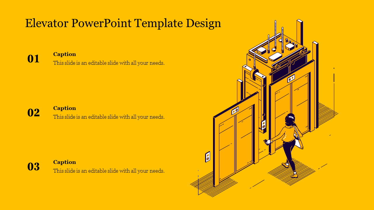 Elevator PowerPoint Template Design